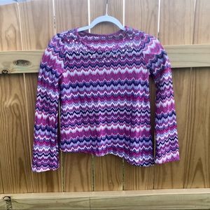 Bell Sleeves Shirt Chevron Flared Arm Shirt Asymmetrical Hem